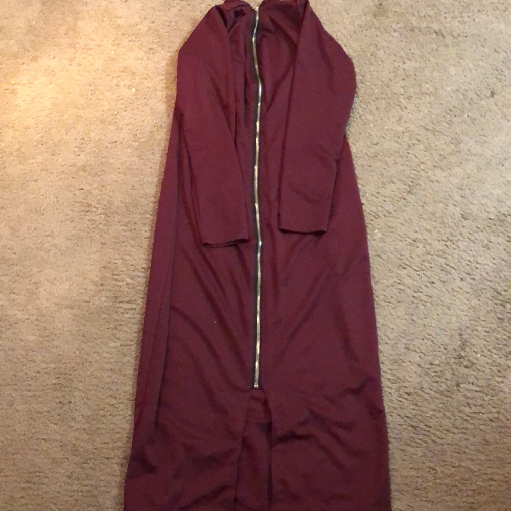 Burgundy/Maroon fitted dress